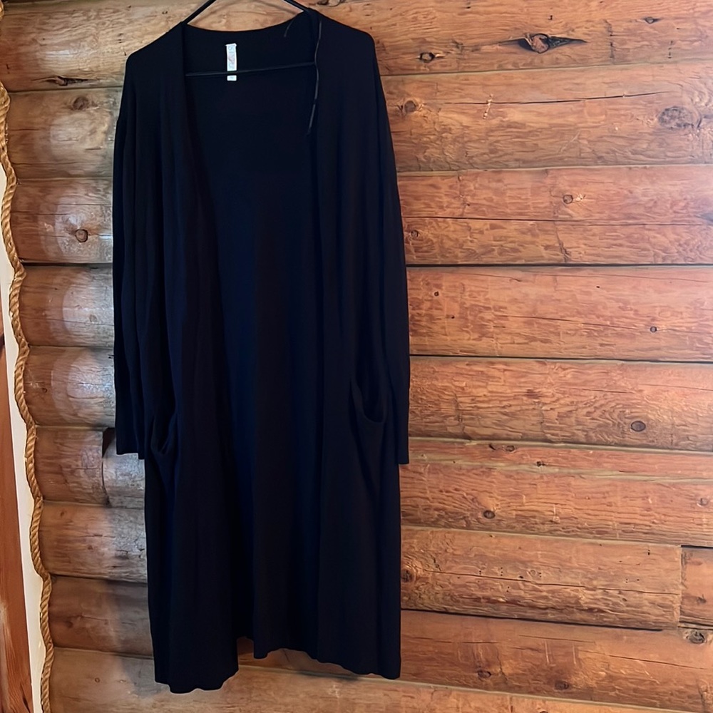 Your Basic Long Black Cardigan